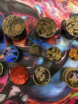 Large Lot of Pokemon TCG Playing Coins Over 125 Coins Multiple Sets See Pics - Image 3