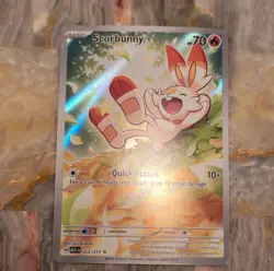 Pokemon Scorbunny 225/217 ASC Holo Rare Basic 70 HP 10+ Attack Fire - Image 1