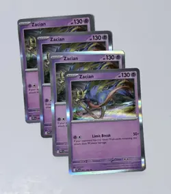 x4 Zacian 045/094 (Holo) ME02 Phantasmal Flames PFL - Pokemon - NM/M - English - Image 1