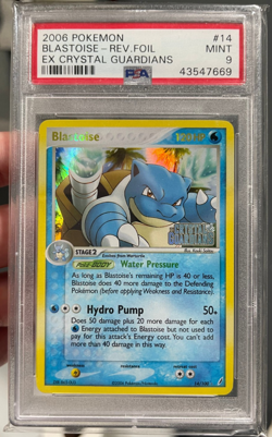 2006 Pokemon EX Crystal Guardians Blastoise Reverse Holo PSA 9 Mint - Image 1