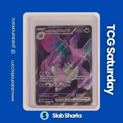 2025 POKEMON DESTINED RIVALS #216/182 TEAM ROCKET'S NIDOKING EX ULTRA RARE - Image 1