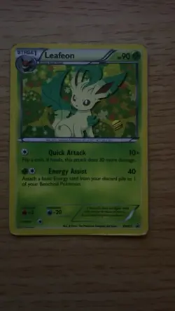 Pokemon TCG Leafeon BW87 Black Star Promo Holo HP 90 Quick Attack Energy Assist - Image 2