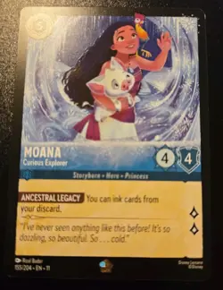 Moana - Curious Explorer 155/204 Legendary Winterspell Disney Lorcana TCG - Image 1