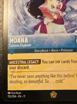Moana - Curious Explorer 155/204 Legendary Winterspell Disney Lorcana TCG - Image 4