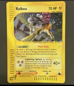 Raikou Skyridge Holo Rare Pokemon Card H26/H32 - Image 1