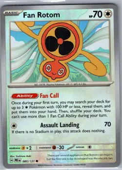 Fan Rotom (Master Ball) 085/131 SV: Prismatic Evolutions - Pokemon Card - NM - Image 1