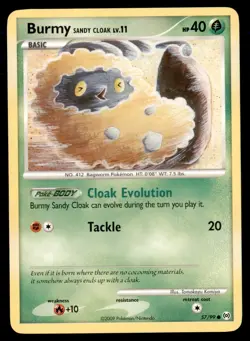 Pokemon Card Burmy Lv.11 Arceus 57/99 NEAR MINT Non-Holo Common TCG!!!!!!!!!!!!! - Image 1