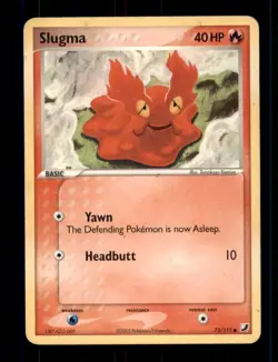 3X Pokemon Card Slugma (EX Unseen Forces) 73/115 HEAVILY PLAYED Non-Holo Common! - Image 1