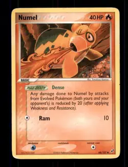 3X Pokemon Card Numel (EX Deoxys) 68/107 HEAVILY PLAYED Non-Holo Common TCG!!!!! - Image 1