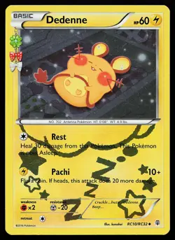 Dedenne RC10/RC32 Holo Generations Radiant Collection Pokemon Card - Image 1