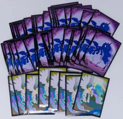 My Little Pony Card Game Sleeves standard size Nightmare Moon and Celestia - new - Image 1