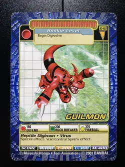 BO-163 Guilmon Digimon Card Digi-Battle Series 4 2001 Bandai NM - Image 1