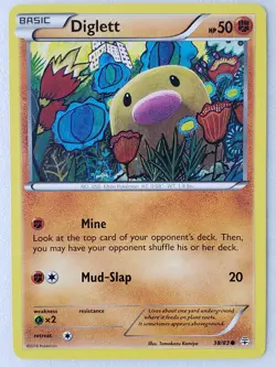 Diglett 38/83 LP - XY Generations Pokemon Card - Tomokazu Komiya Art - Image 1
