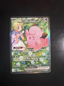 Pokemon TCG Journey Together Lillie's Clefairy EX Card 184/159 Sir - Image 1