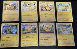 Pokemon Pikachu 8 Card Lot - All Different. Authentic, NM TCG - Image 1