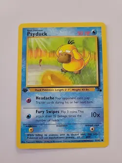Pokemon TCG Psyduck Fossil 1st Edition Common Card 53/62 - Image 1