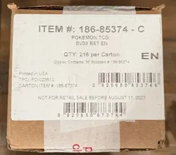 Pokemon Obsidian Flames Booster Box Case Sealed - Image 2