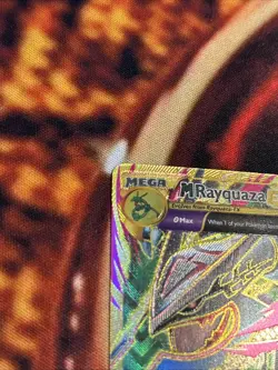 Mega M Rayquaza EX 98/98 Ancient Origins Full Art Secret Rare Gold Pokemon NM - Image 3