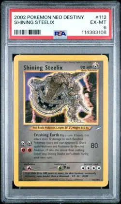 PSA 6 - SHINING STEELIX - 2002 POKEMON NEO DESTINY #112/105 - Image 1