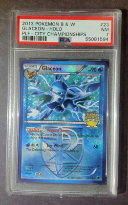 PSA 7 Glaceon NM | Holo 23/116 | Pokemon 2013 B&W City Championships - Image 1