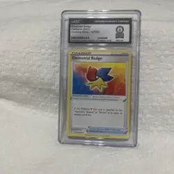 1 of 1 World Record CGC Cert. Pokemon TCG Evolving Skies Elemental Badge 147/203 - Image 1
