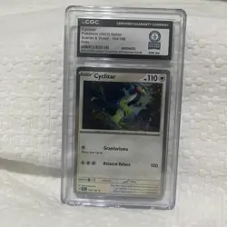 1 of 1 World Record CGC Auth. Pokemon Cyclizar 164/198 Scarlet Violet Base Holo - Image 1