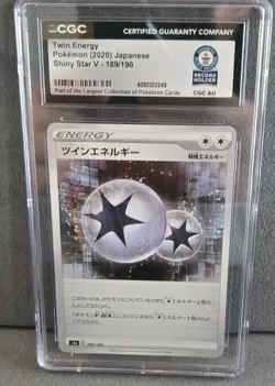 World record Pokemon Twin Energy Shiny Star V 189/190 CGC Japanese 2020 Energy - Image 1