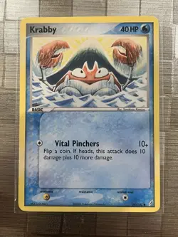 Pokemon - Krabby - 54/100 - Common - EX Crystal Guardians - NM - Image 1