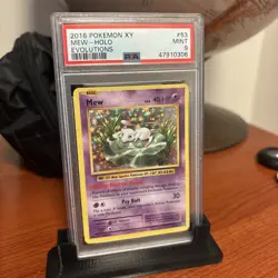 Pokemon PSA 9 Mew 53/108 - Holo Foil - 2016 XY Evolutions - Mint - Image 1