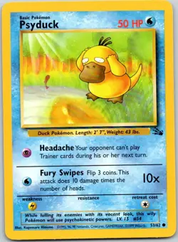 Pokemon Psyduck 53/62 Fossil Set (1999) NM-Mint - Image 1