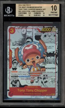 One Piece CCG Tony Tony.Chopper PRB01 Manga Alternate Art EB01-006 BGS 10 - Image 1