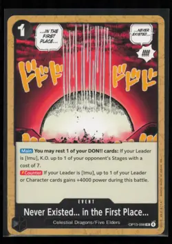 Never Existed... in the First Place.. OP13-098 One Piece Carrying On His Will NM - Image 1