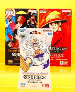 One Piece TCG Sleeved Booster Pack Lot of 3 OP-05 OP-09 OP-13 Bundle - Image 1