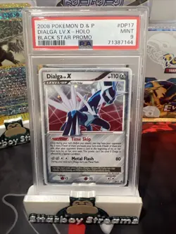 Pokemon 2008 D & P Dialga LV. X Holo Black Star Promo Card DP17 PSA 9 - Image 1
