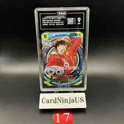 TAG 9 MINT Luffy SR OP07-109 Japanese One Piece Promo Card 17 ONE PIECE DAY'24 - Image 1