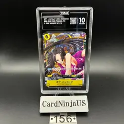 TAG 10 GEM MINT Boa Hancock P-115 Promo Card V JUMP Limited One Piece Card game - Image 1