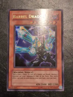 Yu-Gi-Oh! ULTRA RARE CARD BARREL DRAGON MRD-126 1996 VINTAGE PRINT LP - Image 1