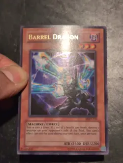 Yu-Gi-Oh! ULTRA RARE CARD BARREL DRAGON MRD-126 1996 VINTAGE PRINT LP - Image 2