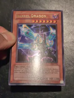 Yu-Gi-Oh! ULTRA RARE CARD BARREL DRAGON MRD-126 1996 VINTAGE PRINT LP - Image 3