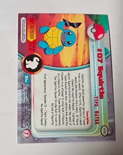 2000 Topps Chrome Pokemon Cards - Series 1 - Squirtle #07 - Near Mint - Image 2