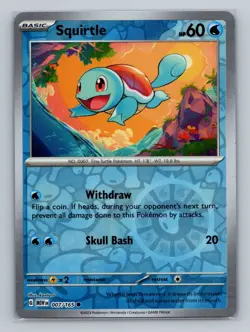 Pokemon Miscellaneous Cards & Products #007/165 Squirtle Reverse Holo Common - Image 1