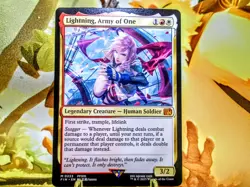 Lightning Army of One mythic magic the gathering final fantasy trading card - Image 1