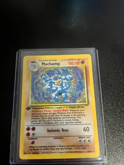 Pokemon Trading Card Machamp Holo (1st Edition) - Image 1