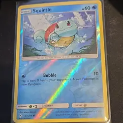 Pokemon Squirtle 33/214 Foil Basic 60 HP English Card 2019 REVERSE HOLO - Image 1