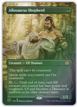 FOIL BORDERLESS - Allosaurus Shepherd - MTG: Double Masters 2022 - Free Shipping - Image 1