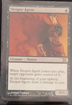 MTG Sleeper Agent- 10th Edition- #178/383-Rare-LP - Image 1