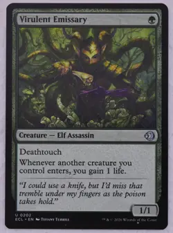 Virulent Emissary Lowryn: Eclipsed 0202 MTG Deathtouch Elf Assassin - Image 1