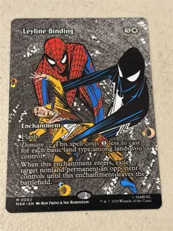 mtg borderless Leyline Binding, Spider-Man, unplayed - Image 1