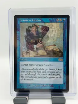 MTG, Stroke of Genius RETRO NM 100 Urza's Saga Regular - Image 1