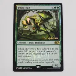 MTG Phytotitan Magic The Gathering Foil Rare Prerelease Promo Green Elemental - Image 1